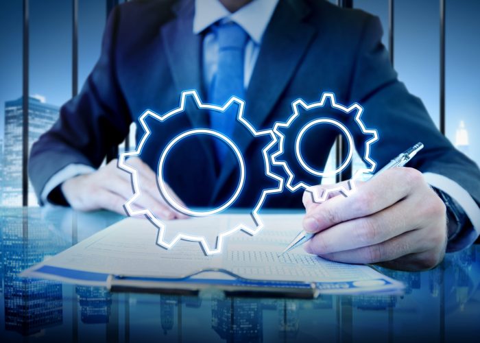 Business Achievement Progress Develpoment Cogwheel Concept